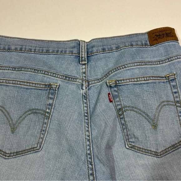 Levi’s 515 Jeans Shorts Women’s 10 Blue Cotton Outdoor Stretch Roll Up Vintaged - Picture 6 of 14